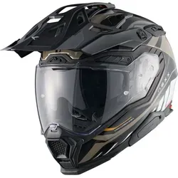 Nexx X.WED 3 Gobi Motocross Helm, schwarz-weiss-beige, Größe M für Männer