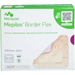 Mepilex Border Flex Schaumverband haft.7,5x7,5 cm Inhalt: 10 St