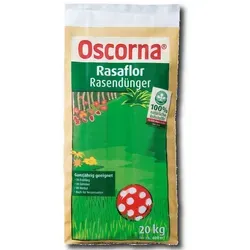 Oscorna Rasaflor Rasendünger 20 kg - Organischer Langzeitdünger für Rasen, enthält Moosvernichter und sorgt für eine langanhaltende Nährstoffversorgung.