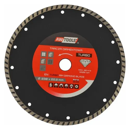 Awtools Turbo Diamantsägeblatt 300x32-25,4-22,2 - Hochwertiges Diamantsägeblatt für präzise Schnitte in verschiedenen Materialien. Ideal für den professionellen Einsatz mit geprüfter Qualität und langer Lebensdauer.