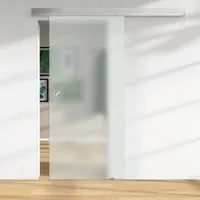 Glasschiebetür ESG satiniert 2060 x 940 mm - Glastüren & Schiebetüren: Platzsparende Schiebetür aus ESG mit hoher Stoßfestigkeit, ideal für barrierefreies Wohnen und leises Öffnen.