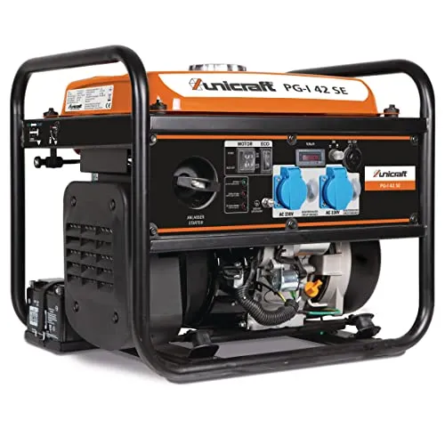 Unicraft Inverter Stromerzeuger PG-I 42 SE (Benzin-Motor, 2x 230V Schuko, Leistungsfaktor 0,9 Cos ɸ, Laufzeit bei 100% Last 5 h) 6706420