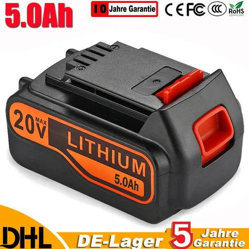 Black + Decker BL4018-XJ - 18V 4AH Lithium-Ionen Akku, leistungsstark und langlebig in auffälligem Orange