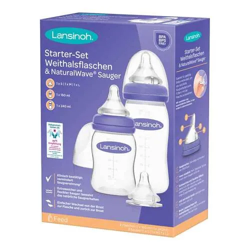 Lansinoh Naturalwave Starter-Set Babyfla.&Sauger Flaschen 1 St