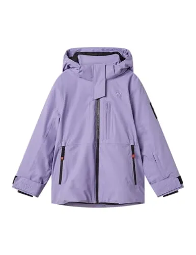 NAME IT Unisex Kinder Nknslope10 Jacke Ski Edition - Stylische Kinderjacke mit abnehmbarer Kapuze, reflektierenden Details und Schneegamaschen für optimalen Schutz. Ideal für winterliche Abenteuer.
