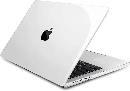 ZYB Hülle für MacBook Pro 14 Zoll 2024 2023 2021 M4 M3 M2 M1 Pro/Max A3112 A3185 A3401 A2992 A2918 A2779 A2442, Ultradünne Hartschale Schutzhülle Case, Kristallklar
