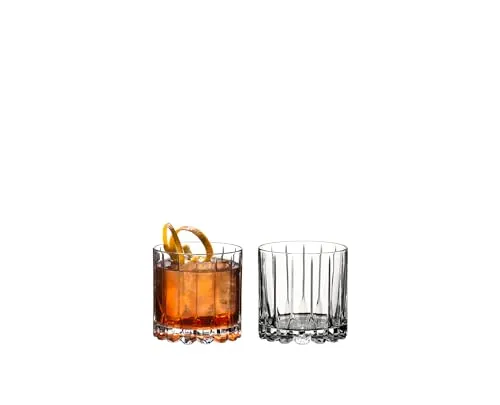 RIEDEL THE WINE GLASS COMPANY Drink Specific Glassware Rocks 2er Set - Gläser-Sets aus Kristallglas, perfekt für Standard- und große Eiswürfel, inklusive Cocktailrezept für einen gelungenen Abend.