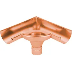 Rinnenerweiterung Grömo Inneneckform, halbrunde Rinne aus Kupfer - Sonstige Elektroinstallationsartikel, ideal für die effektive Regenwasserableitung mit langlebigem Kupfermaterial und mehreren Größenoptionen.