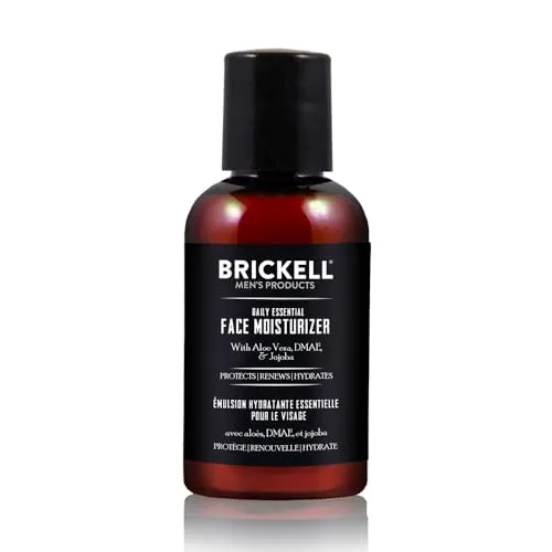 Brickell Men‘s Daily Essential Face Moisturizer - Natürliche & organische Feuchtigkeitscreme - Männer Gesichtscreme - Mit Hyaluronsäure, Grüntee Extrakt & Jojobaöl - 59 ml - Parfümiert