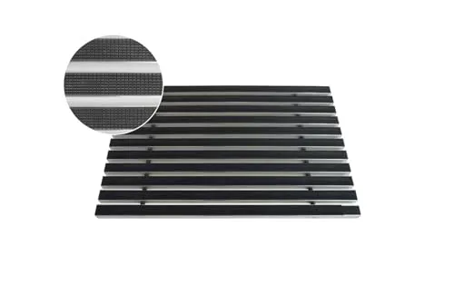 Aco Schuhabtropfschale Schuhabstreifermatte Alu schwarz - Schuhabtropfschalen aus robustem ABS-Material, ideal für saubere Eingangsbereiche und effektiven Schmutzschutz.