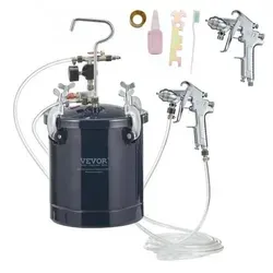 VEVOR Druckbehälter 10 L - Farbbehälter für Sprühfarbe - Farbsprühsysteme mit 10 L Fassungsvermögen, einstellbarem Druck bis 60 psi und geeignet für verschiedene Farben. Ideal für effiziente Malerarbeiten und vielseitige Anwendungen.
