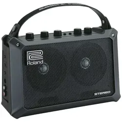 Roland Mobile Cube B-Stock - Tragbarer Batterie-Verstärker - Bass-Combo Verstärker mit 2x2,5 Watt Leistung, ideal für mobile Musiker. Genießen Sie bis zu 15 Stunden Betrieb mit Batterien und vielseitige Anschlussmöglichkeiten.