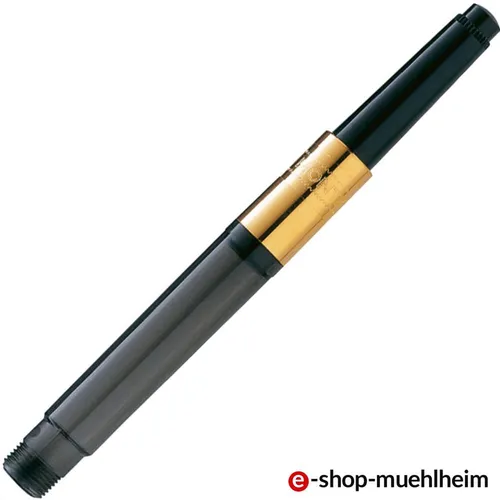1x Montblanc Kolben Konverter - Schwarz Silber Transparent Für Tinten Glas Fass
