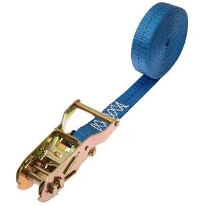 Conacord Spanngurt 521136, mit Ratsche, 5m x 25mm, blau, Kantenschutz, Zurrkraft bis 500kg