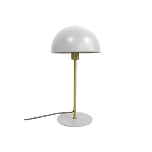 Leitmotiv Bonnet Tischlampe Weiß – Stilvolle Beleuchtung - Elegante Tischlampe Bonnet, Ø 20 cm, aus stabilem Metall. Perfekt für jeden Raum – bringt modernes Vintage-Design und angenehmes Licht auf Ihren Tisch.