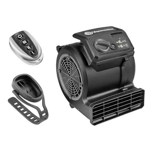 Vacmaster AM1202R Cardio54 Gym Bodenventilator - Leistungsstarker Bodenventilator mit 54 km/h Luftgeschwindigkeit, ideal für Training und Wasserschadensanierung. Mit Fernbedienung und 3 Geschwindigkeitsstufen für maximalen Komfort.
