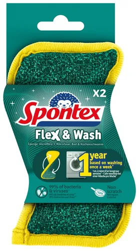 Spontex Reinigungsschwamm Flex & Wash 2er Pack