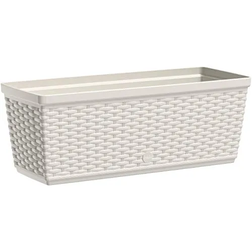 Emsa 515021 Casa Mesh Blumenkasten für den Balkon - Stylischer Blumenkasten (50 cm) mit Selbstbewässerungssystem für sorgenfreies Gärtnern. Witterungsbeständig und ideal für Balkonpflanzen.