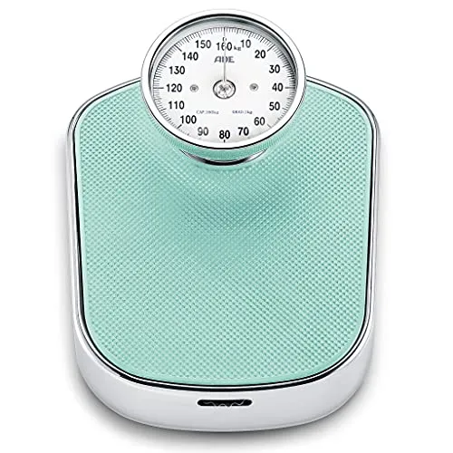 ADE BM 702-1 Felicitas - Analoge Personenwaage bis 160 kg, umweltfreundlich und ohne Batterien, mit rutschfester Wiegefläche