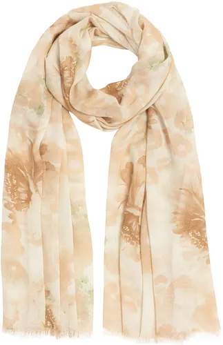 Caspar Modeschal SC531 Damen Sommer Schal - Weich und Gemustert, Beige - Modeschals aus 100% Modal, ideal für sommerliche Outfits und besonders angenehm auf der Haut.
