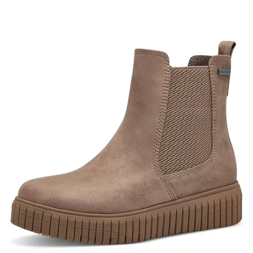 Jana Damen Stiefeletten ohne Absatz Wasserabweisend Vegan, Braun (Stein), 40 EU