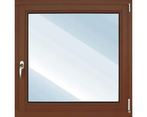 ARON Basic Holzfenster Kiefer lackiert S30 kastanie 1000x1000 mm DIN Rechts