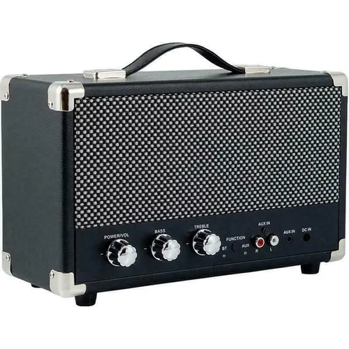 GPO WESTWOODBLA Kompakter Bluetooth Lautsprecher Schwarz - Tragbares Lautsprechersystem mit Bluetooth-Konnektivität, ideal für Musikgenuss unterwegs und perfekt für jede Gelegenheit.