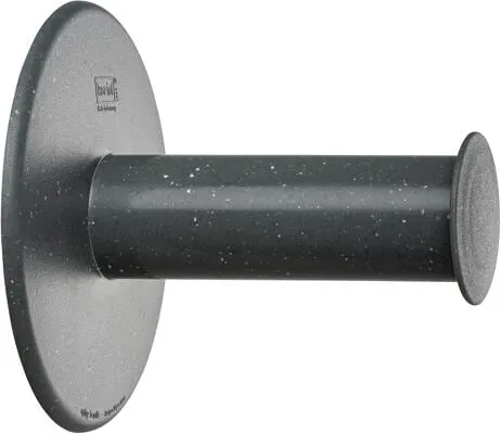 Koziol Plug"N"Roll WC-Rollenhalter, 100% recycelt, organic deep grey