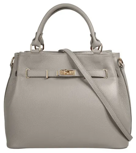 Henkeltasche SAMANTHA LOOK aus echtem Leder - Elegante Handtasche aus 100% Rindleder, Made in Italy. Geräumig mit Smartphonefach und abnehmbarem Schultergurt für maximalen Komfort.