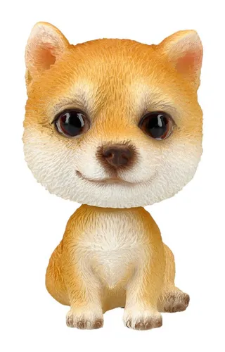Figuren Shop GmbH Dekofigur Wackelkopffigur - Shiba Inu mini - Tierfigur Dekoration Dekofigur Deko