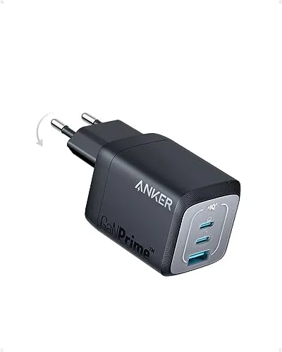67W USB-C Ladegerät, Anker Prime GaN Netzteil, 3 Port PPS Schnellladegerät, Kompaktes klappbares Design, Kompatibel mit iPhone 16/15/Pro, MacBook Pro/Air, iPad Pro, Galaxy S23 / S22, Note20, Pixel