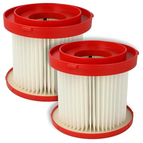 vhbw 2x Staubsaugerfilter kompatibel mit Milwaukee M12 FVCL, M18 FPOVCL, M18 VC2, M18 VC2-0 Staubsauger - HEPA Filter Allergiefilter