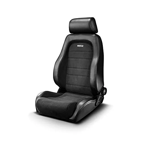 Rennsport-Sitz Sparco Schwarz - Sportsitze für Rennfahrer, aus hochwertigem Kunstleder, universell einsetzbar und ideal für 4-Punkt-Gurte, um Ihr Fahrzeug optimal auszustatten.