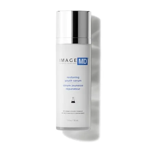 IMAGE Skincare IMAGE MD Restoring Youth Serum - Anti-Aging Serum mit Vitamin C und Peptiden, unterstützt die Hautfestigkeit und reduziert Falten. Ideal für sichtbar jüngere Haut und umweltgeschädigte Haut. Clean Clinical Skincare™ ohne schädliche Inhaltsstoffe.