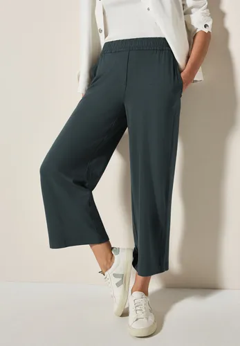 Cecil Damen B378847 Hose, Slate Khaki, L - Damen-Hosen mit Loose Fit High Waist, weit geschnittenen Beinen und seitlichen Taschen für ultimativen Komfort. Der elastische Bund und der Viskosemix mit Stretchanteil sorgen für eine perfekte Passform.