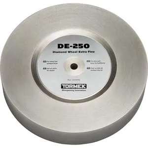 Tormek DE-250 Diamant-Schleifscheibe Extra Fine 1200 - Schleifscheiben für Nassschleifmaschinen, ideal für ein extrem feines Oberflächenfinish und minimalen Materialabtrag, inkl. Rostschutz-Konzentrat für optimale Langlebigkeit.