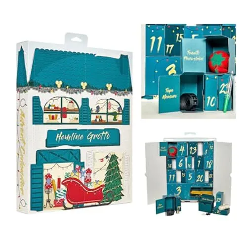 Hemline Adventskalender mit Nähzubehör - 4950.2023 - Adventskalender für Erwachsene, gefüllt mit hochwertigem Nähzubehör, perfekt für kreative Weihnachtsvorbereitungen.