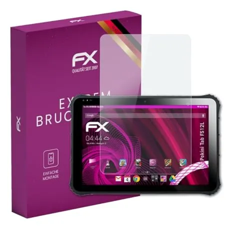 atFoliX Glasfolie kompatibel mit Pokini Tab FS12L Panzerfolie, 9H Hybrid-Glass FX Schutzpanzer Folie