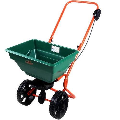 GARDEBRUK® Streuwagen 25L - Vielseitiger Saatgut- und Düngerstreuer - Streumaschinen für jeden Einsatz: Ideal zum Düngen, Säen und Winterdienst. Der 25L Streuwagen mit großen Rädern ermöglicht müheloses Manövrieren und gleichmäßige Verteilung.