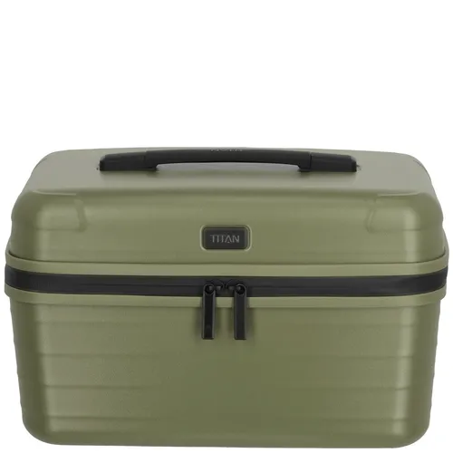 TITAN Upgrade Beautycase Forest green 3000003-86 - Reisetaschen mit herausnehmbarem Inlay und individuell anpassbaren Fächern für perfekte Ordnung. Ideal als stilvolles Handgepäck mit Trolley-Sleeve für einfachen Transport.