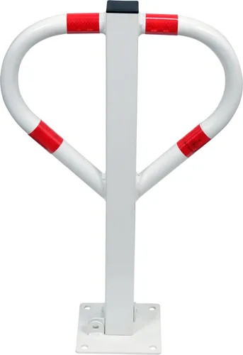 Parkplatzsperre Absperrpfosten 60cm mit Vorhängeschloss - Robuster Absperrpfosten aus Stahl, ideal für sichere Parkplatzabsperrung. Leicht und stabil mit einem Gewicht von 4,7 kg.