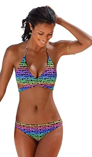 Bench. Damen Triangel Bikini Wickel Optik (Multi Print, 38A-B)