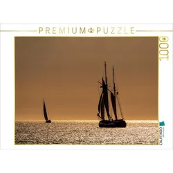 CALVENDO Puzzle CALVENDO Puzzle Windjammer auf der Ostsee im Abendlicht 1000 Teile Lege-Größe 64 x 48 cm Foto-Puzzle Bild von Rico Ködder, 1000 Puzzleteile