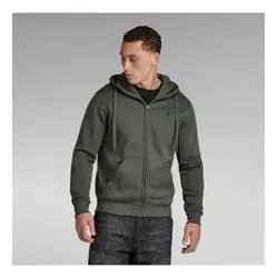 G-STAR Herren Premium Core Hooded Zip Sweatshirt, Grau - Kapuzenpullover für Herren mit Kordelzug und hohem Reißverschluss, ideal für lässige Styles und Komfort.