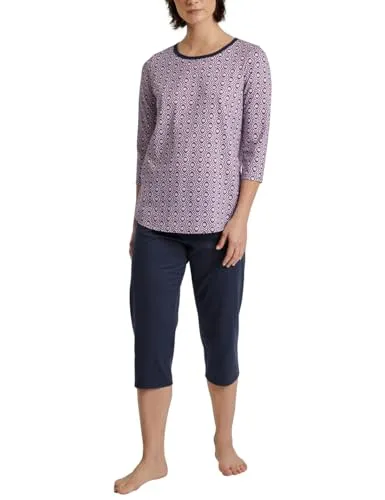 CALIDA Lovely Nights 3/4-Pyjama Damen - Schlafanzüge für Damen, aus 100% Bio-Baumwolle für höchsten Komfort und ein entspanntes Schlafgefühl.