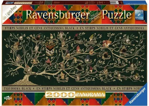 Ravensburger Puzzle 17299 - Familienstammbaum Harry Potter, 2000 Teile Panorama-Puzzle für Fans ab 14 Jahren, ideal für kreative Wanddekoration