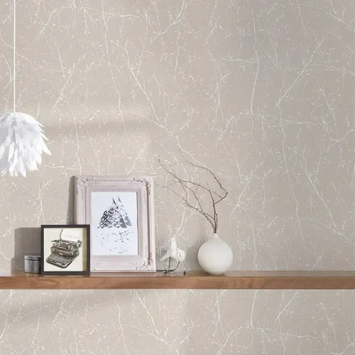 Tapete Elegance AS Creation Natur beige weiß 30507-4 (1,83€/1qm)
