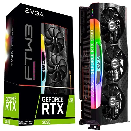 EVGA GeForce RTX 3090 FTW3 Ultra Gaming - 24GB GDDR6X - Grafikkarten mit iCX3 Technology und anpassbarem ARGB LED für erstklassige Gaming-Leistung und beeindruckende Grafiken.