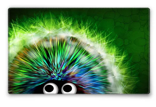 Silent Monsters Gaming und Office Mauspad 24 x 20cm Grüner Igel grün Stacheltier