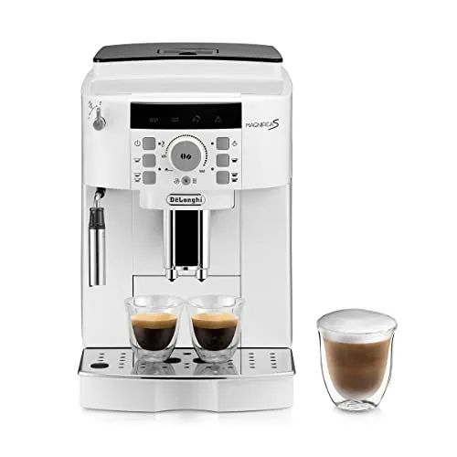 DeLonghi Magnifica S ECAM 22.110.W - Hochwertiger Kaffee auf Knopfdruck - 1-Tassen-Kaffeemaschine mit hochwertiger Verarbeitung, ideal für Kaffeeliebhaber, die Wert auf Qualität und Flexibilität legen.